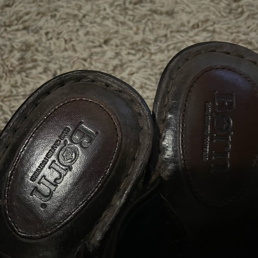 Brown Born slip ons